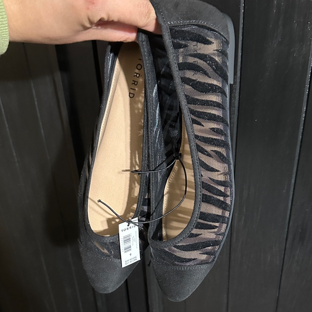 Torrid Animal Print Mesh Panel Ballet Flats